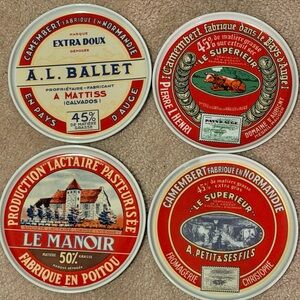 NEW Cordon Bleu Porcelain Cheese Plates French Theme